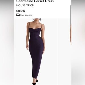 House of CB Charmaine Corset Dress - Deep Purple